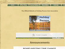 Tablet Screenshot of holidaypocono.com